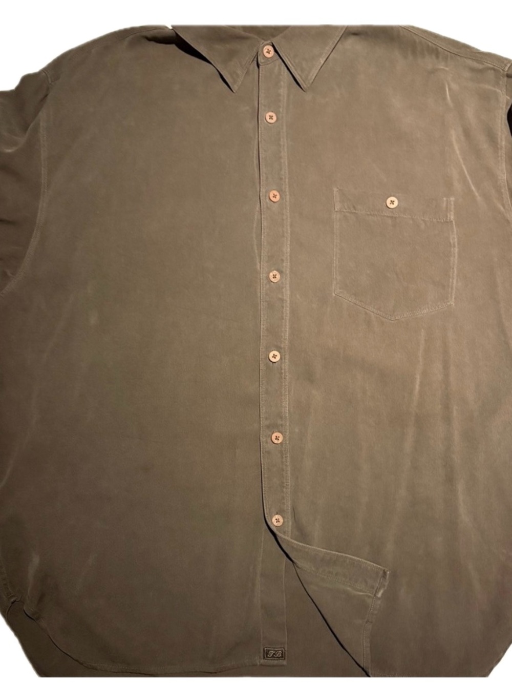 Tommy Bahama Men’s Brown 100% Silk Button Down Shirt XL - Picture 4 of 7